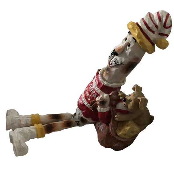 Santa Claws Cat Dog Christmas Figurine Set Shelf Sitter - Picture 3 of 6